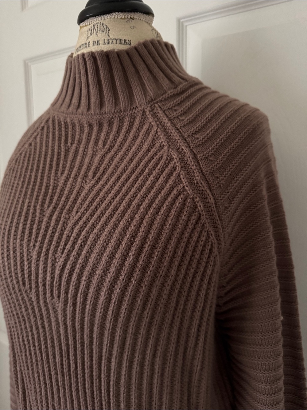 Womens Mock Neck Long-Sleeve Sweater Dress.